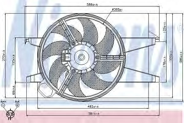 Вентилятор охлаждения двигателя NISSENS 85029