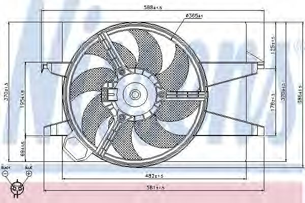 Вентилятор охлаждения двигателя NISSENS 85032