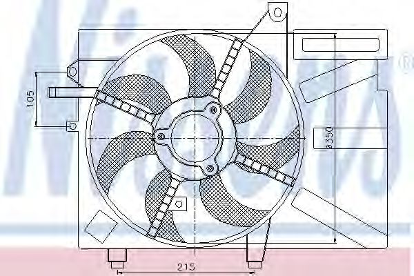 Вентилятор охлаждения двигателя NISSENS 85035
