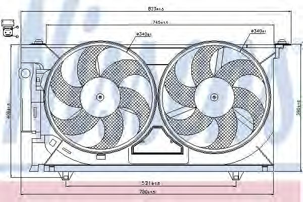 Вентилятор охлаждения двигателя NISSENS 85074