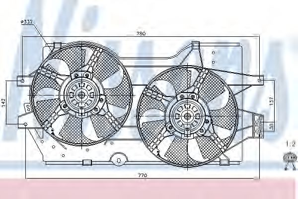 Вентилятор охлаждения двигателя NISSENS 85288