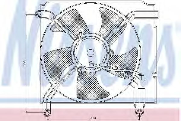 Вентилятор охлаждения двигателя NISSENS 85349