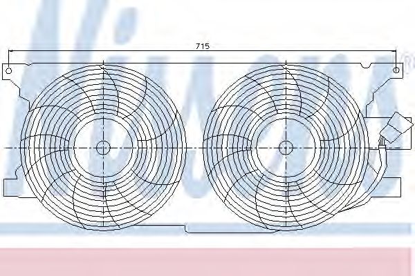 Вентилятор радиатора кондиционера NISSENS 85402
