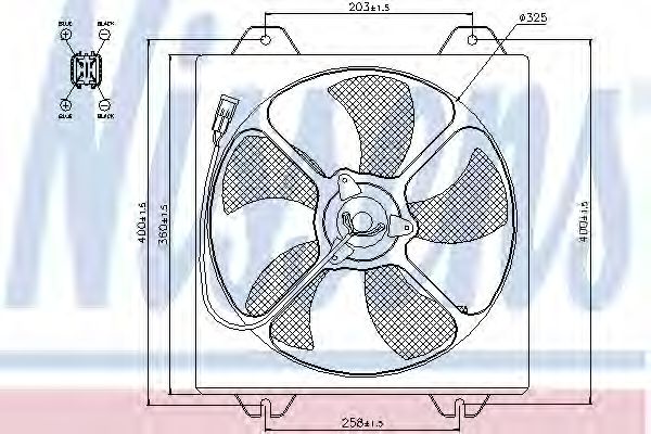 Вентилятор охлаждения двигателя NISSENS 85530