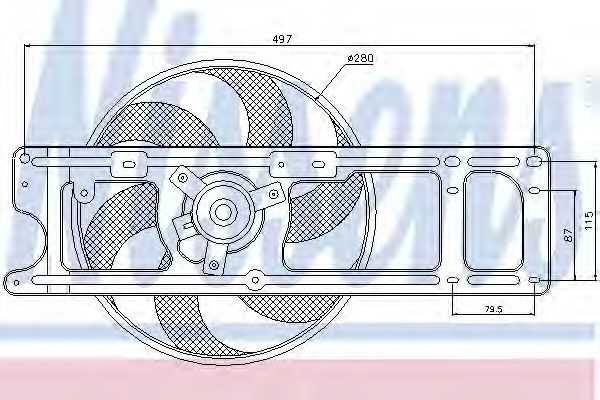 Вентилятор охлаждения двигателя NISSENS 85597