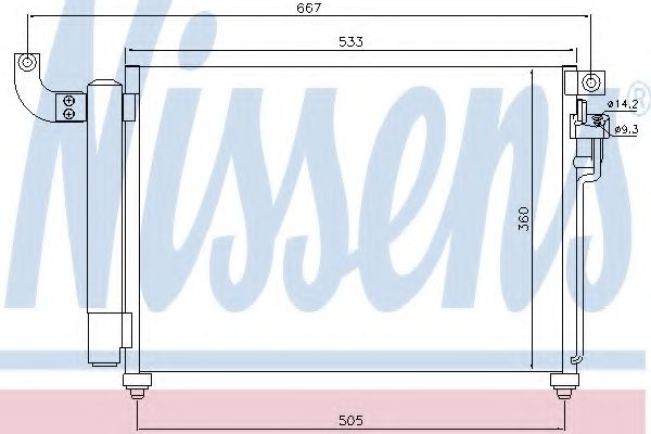 Радиатор кондиционера NISSENS 940003