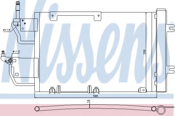 Радиатор кондиционера NISSENS 940052