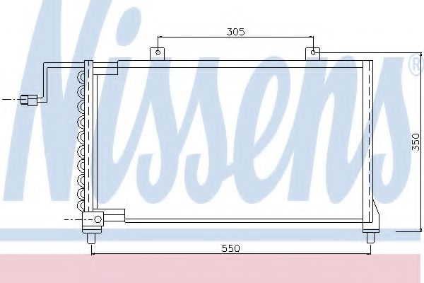 Радиатор кондиционера nissens 94015
