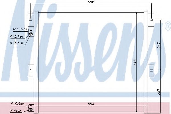 Радиатор кондиционера NISSENS 940075
