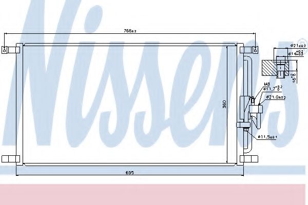 Радиатор кондиционера NISSENS 940104