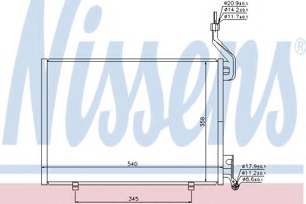 Радиатор кондиционера NISSENS 940107