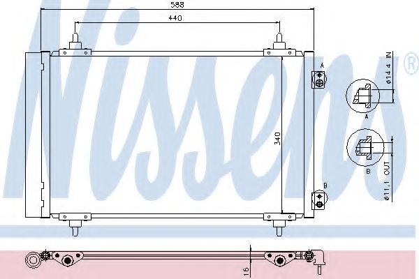 Радиатор кондиционера NISSENS 940111