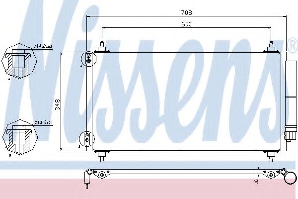 Радиатор кондиционера NISSENS 940146