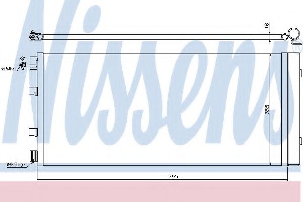 Радиатор кондиционера NISSENS 940158