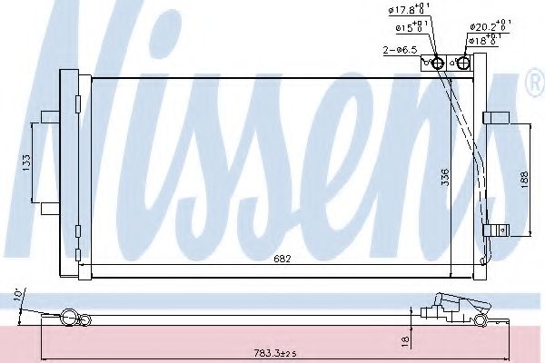 Радиатор кондиционера NISSENS 940255