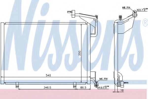 Радиатор кондиционера NISSENS 940285