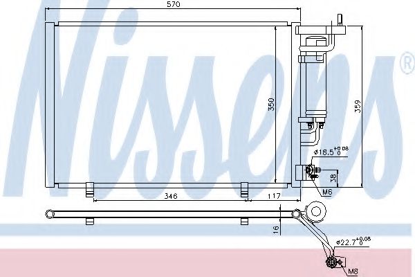 Радиатор кондиционера NISSENS 940286