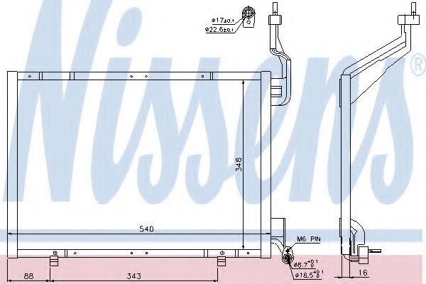 Радиатор кондиционера NISSENS 940287