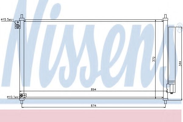 Радиатор кондиционера NISSENS 940341