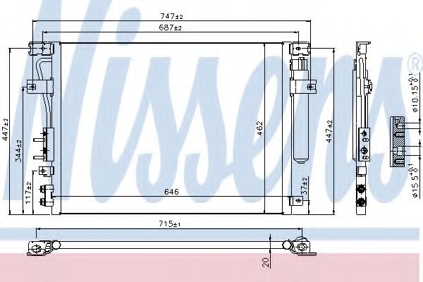 Радиатор кондиционера NISSENS 940348