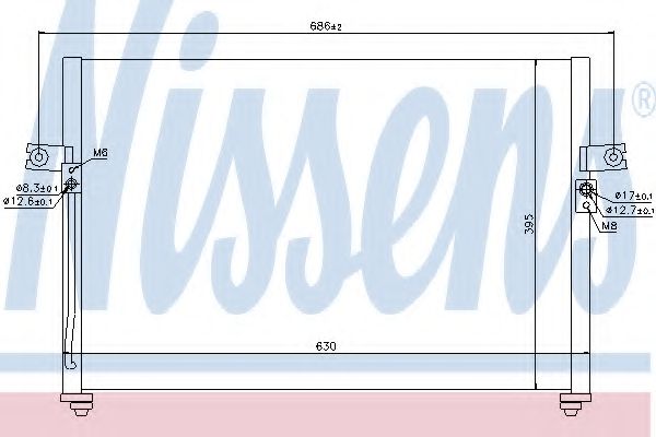 Радиатор кондиционера NISSENS 94038