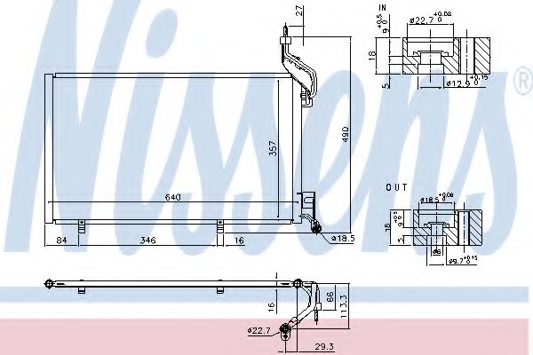 Радиатор кондиционера NISSENS 940410