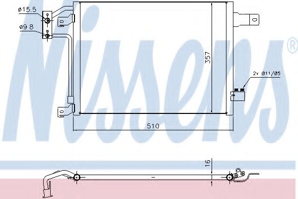 Радиатор кондиционера NISSENS 940442