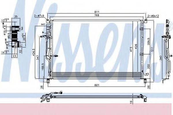 Радиатор кондиционера NISSENS 940451