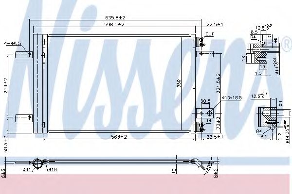 Радиатор кондиционера NISSENS 940458