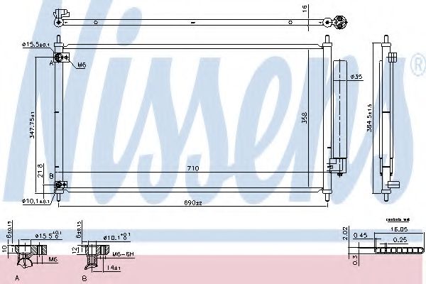 Радиатор кондиционера NISSENS 940466
