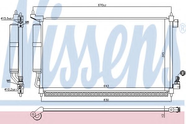 Радиатор кондиционера NISSENS 940476