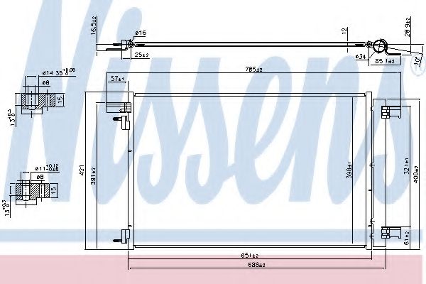 Радиатор кондиционера NISSENS 940479