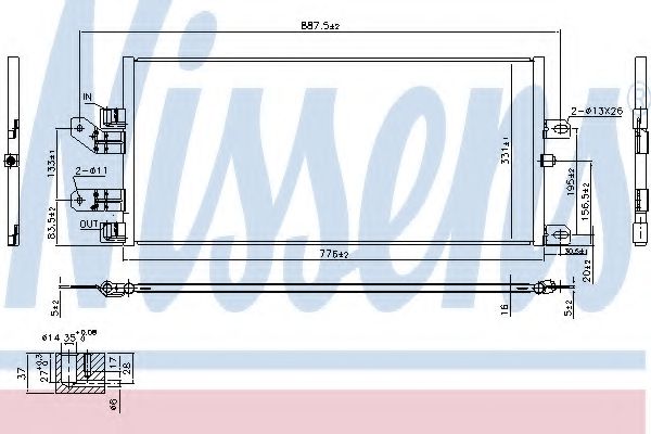 Радиатор кондиционера NISSENS 940486