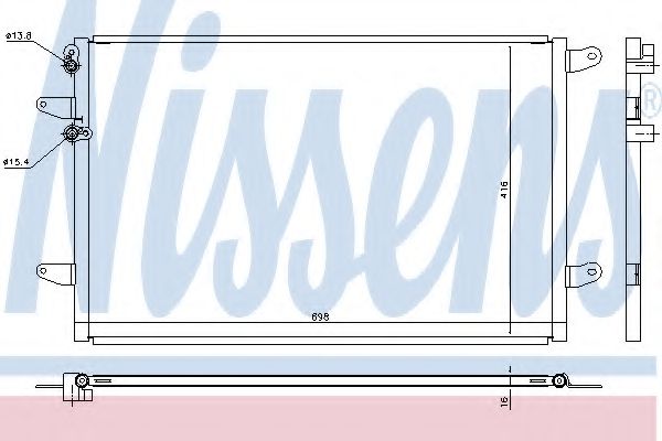 Радиатор кондиционера NISSENS 940491