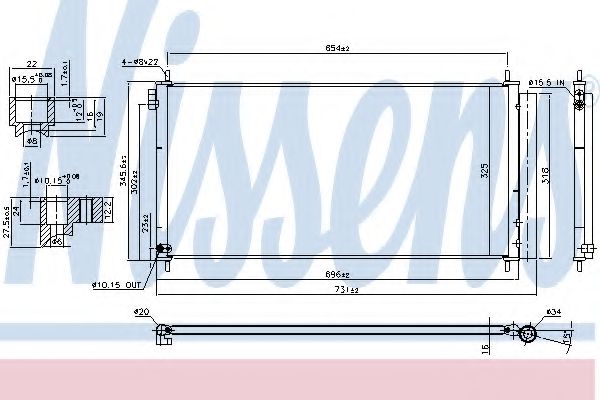Радиатор кондиционера NISSENS 940534