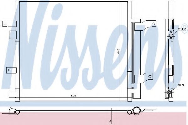 Радиатор кондиционера NISSENS 940536