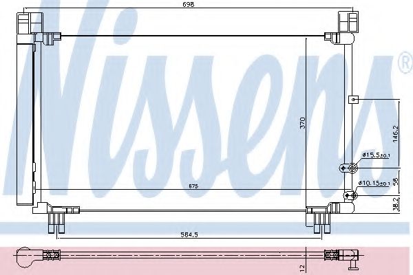 Радиатор кондиционера NISSENS 940572