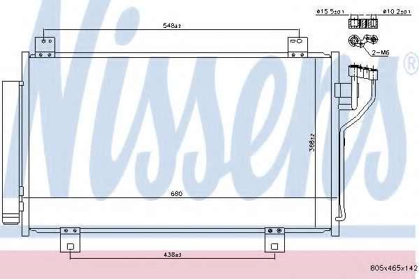 Радиатор кондиционера NISSENS 940575