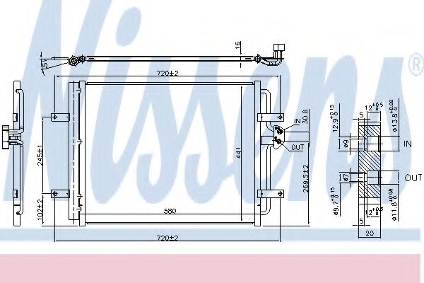 Радиатор кондиционера NISSENS 940584