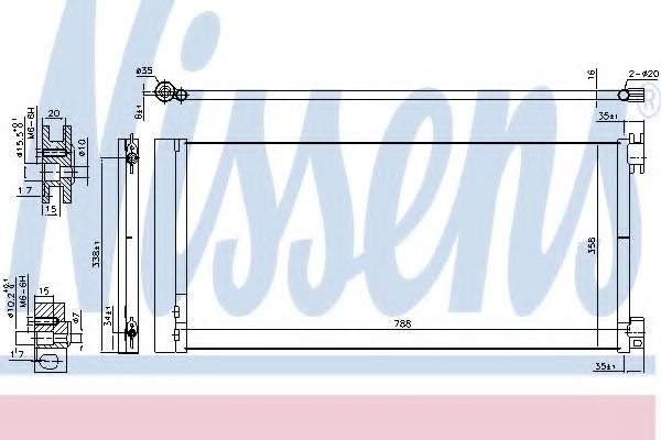Радиатор кондиционера NISSENS 940596