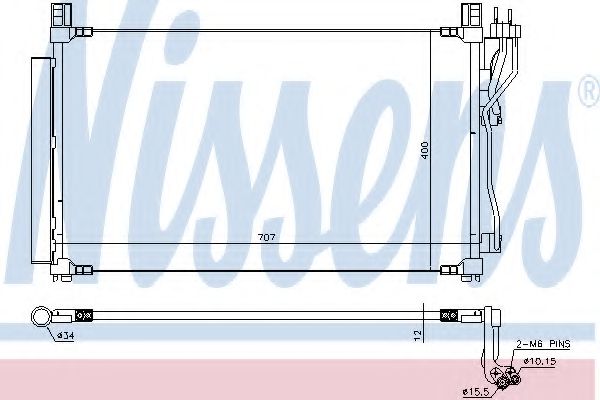 Радиатор кондиционера NISSENS 940606