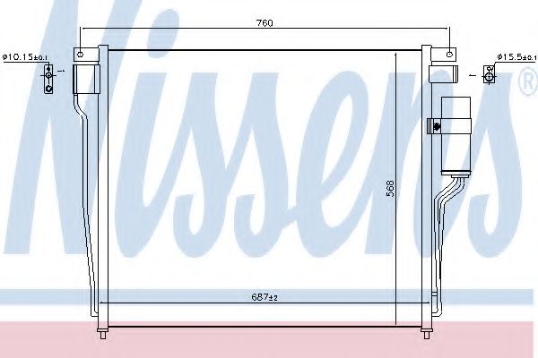 Радиатор кондиционера NISSENS 940643