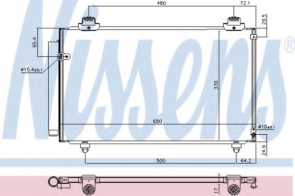 Радиатор кондиционера NISSENS 940708