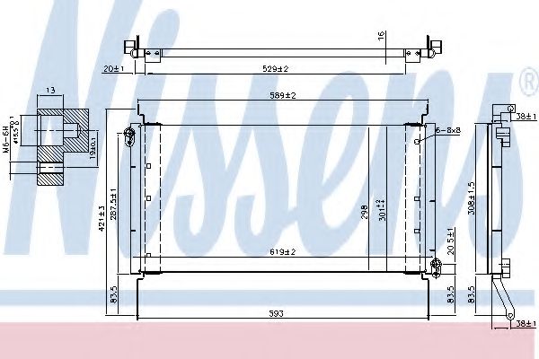 Радиатор кондиционера NISSENS 94217
