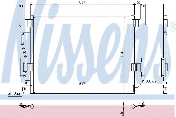 Радиатор кондиционера NISSENS 94254