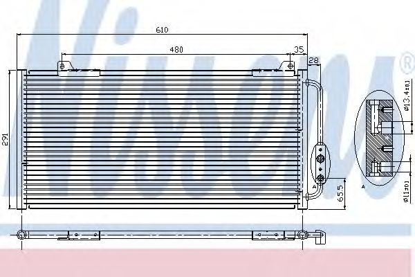Радиатор кондиционера NISSENS 94255