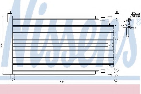 Радиатор кондиционера NISSENS 94227