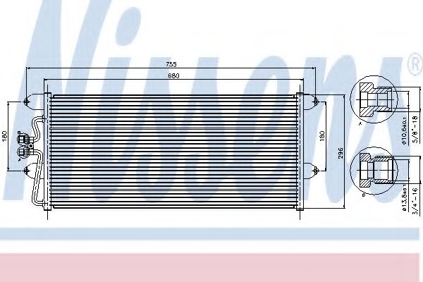 Радиатор кондиционера NISSENS 94307