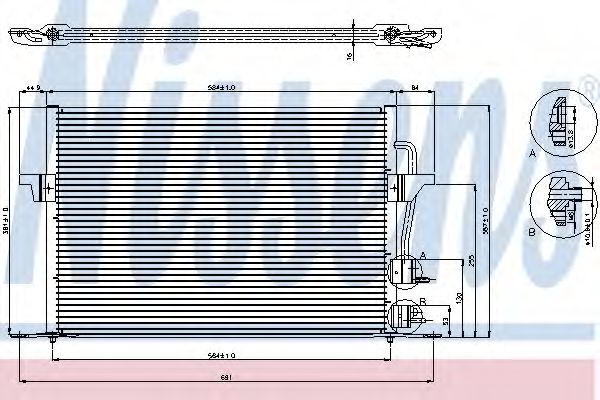 Радиатор кондиционера NISSENS 94308