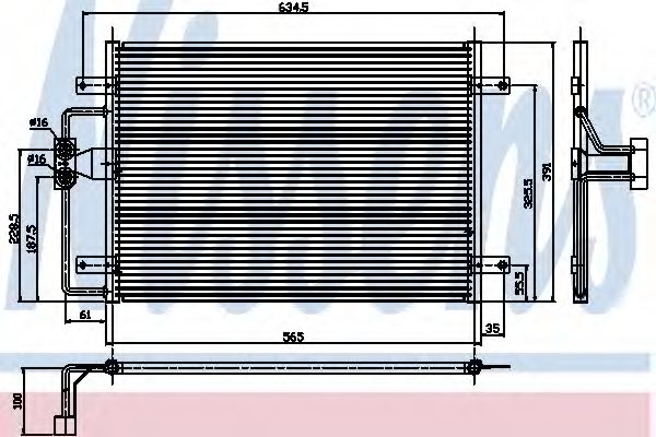 Радиатор кондиционера NISSENS 94323